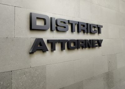 A,Building,Signage,That,Says,'district,Attorney'.