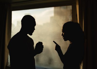 Silhouette,Of,A,Young,Couple,Arguing,,Having,Relationship,Problems,,Marriage