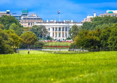 White,House,Back,Lawn,And,Facade,View,,Washington,Dc,,Capital